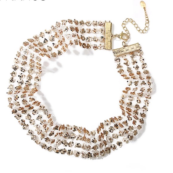 • Bella • Mesh Sequin Choker - Picture 2 of 5